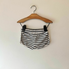 Imagen de SHORT - CHEEKY - TALLE L (9 A 12 MESES) - TOALLA RAYAS NEGRO Y BLANCO