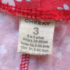 LEGGING - CHEEKY - TALLE 3 AÑOS - ROJO MOTIVO FLORES en internet