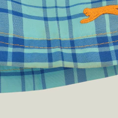 SHORT - SLAZENGER - TALLE 2 A 3 AÑOS - A CUADROS CELESTE Y AZUL - tienda online