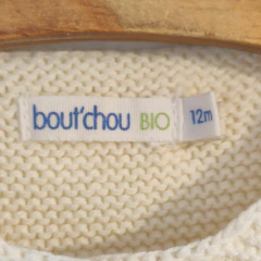 SAQUITO - BOUT'CHOU - TALLE 12 MESES - TEJIDO CREMA - PilchaGo