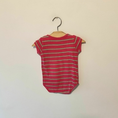 Imagen de BODY - BABYCOTTONS - TALLE 3 MESES - RAYAS FUCSIA Y VERDE