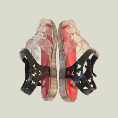 SANDALIAS - MINI MELISSA - TALLE AR 27,5 - ROJO Y NEGRO MOTIVO MICKEY MOUSE