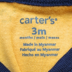 ENTERITO - CARTER´S - TALLE 3 MESES - AMARILLO CON TRACTORES - PilchaGo