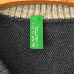 SWEATER - BENETTON - TALLE 7 A 8 AÑOS - AZUL - PilchaGo