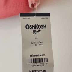 CAMPERA LIVIANA - OSHKOSH - TALLE 4 AÑOS - POLAR ROSA - PilchaGo