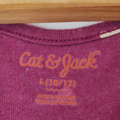 VESTIDO - CAT & JACK - TALLE 10 A 12 AÑOS - ROSA MOTIVO CORAZONES - PilchaGo