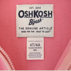 Imagen de CAMPERA LIVIANA - OSHKOSH - TALLE 4 AÑOS - POLAR ROSA