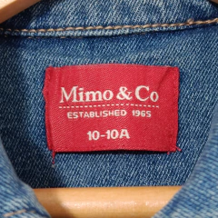 CHALECO - MIMO - TALLE 10 AÑOS - JEAN CELESTE CON BORDADO MOTIVO CORAZÓN Y ARCOÍRIS en internet