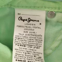 SHORT - PEPE JEANS - TALLE 10 AÑOS - JEAN VERDE - tienda online