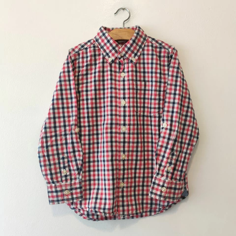 CAMISA - GAP - TALLE 5 AÑOS - A CUADROS ROJO Y NEGRO - comprar online