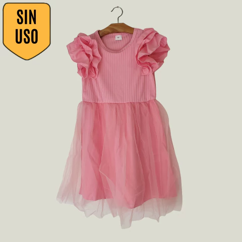 VESTIDO - TALLE 6 AÑOS - ROSA CON LAZO - comprar online