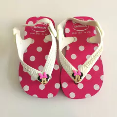 OJOTAS - HAVAIANAS - TALLE AR 17/18 - ROSA Y BLANCO MOTIVO MINNIE en internet