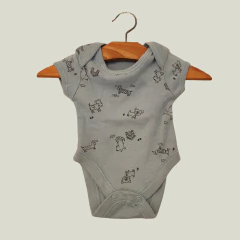 BODY - PRIMARK - TALLE 0 MESES - CELESTE MOTIVO ANIMALES - comprar online