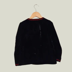 SACO - ZARA - TALLE 6 AÑOS - TERCIOPELO NEGRO MOTIVO FLORES - comprar online