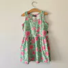 VESTIDO MC - MIMO - TALLE 6 AÑOS - VERDE FLOREADO