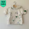 BUZO SIN MANGA - MINI POU - TALLE 24 MESES - CANGURO BLANCO MOTIVO PERA