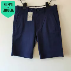 BERMUDA GABARDINA - CREWCUTS - TALLE 8 AÑOS - AZUL