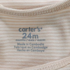 BODY - CARTER'S - TALLE 2 AÑOS - A RAYAS BLANCO Y MARRÓN en internet