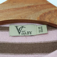 SWEATER - VC BABY - TALLE 12 MESES - A RAYAS ROSA Y MARRÓN en internet