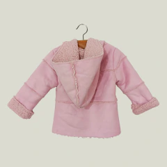 SACO - LITTLE TD - TALLE 9 MESES - ROSA CON CORDERITO INTERIOR - PilchaGo
