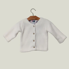SAQUITO - LELEFANTINO - TALLE 6 MESES - PLUSH BLANCO
