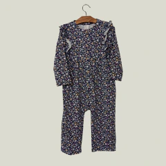ENTERITO - H&M - TALLE 12 MESES - AZUL FLOREADO