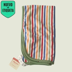 MANTA - MIMO - MEDIDAS CMS 70 X 65 - A RAYAS ROJO, VERDE, AZUL Y AMARILLO - comprar online