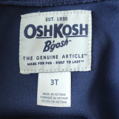 CAMPERA - OSHKOSH - TALLE 3 AÑOS - AZUL MOTIVO FLORES - PilchaGo