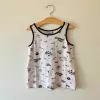MUSCULOSA - GRISINO - TALLE 4 A 5 AÑOS - RAYAS BLANCO Y ROSA MOTIVO DIBUJOS