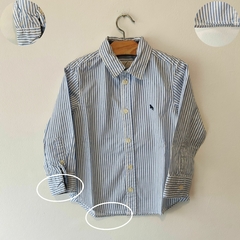 CAMISA - H&M - TALLE 2 A 3 AÑOS - A RAYAS BLANCO Y CELESTE - tienda online