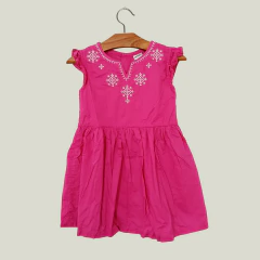 VESTIDO - CARTER'S - TALLE 18 MESES - ROSA MOTIVO VARIOS