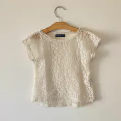 REMERA MC - MIMO - TALLE 1 AÑO - BRODERIE BLANCO