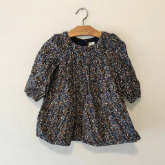 VESTIDO - GAP - TALLE 6 A 12 MESES - AZUL MOTIVO FLORES - comprar online