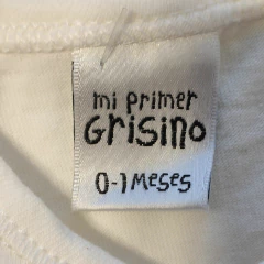 BODY - GRISINO - TALLE 0 A 1 MES - BLANCO MOTIVO GATO - PilchaGo