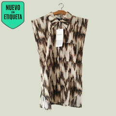 CAMISA - MARIA CHER - TALLE M - BLANCO MARRÓN Y NEGRO - comprar online