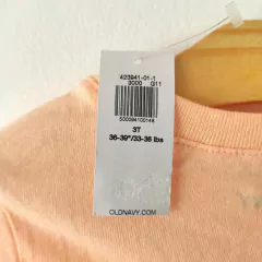 REMERA - OLD NAVY - TALLE 3 AÑOS - NARANJA MOTIVO FLORES en internet