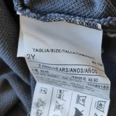 CHOMBA MC - BENETTON - TALLE 2 AÑOS - GRIS - tienda online