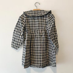 VESTIDO - ZARA - TALLE 12 A 18 MESES - A CUADROS BLANCO Y NEGRO en internet