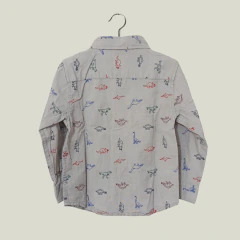 CAMISA - WONDER NATION - TALLE 3 AÑOS - GRIS MOTIVO DINO - comprar online