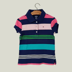 CHOMBA - TOMMY HILFIGER - TALLE 4 AÑOS - A RAYAS AZUL Y ROSA
