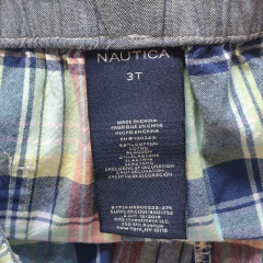 BERMUDA - NAUTICA - TALLE 3 AÑOS - A CUADROS AZUL Y CELESTE - PilchaGo