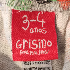 SHORT - GRISINO - TALLE 3 A 4 AÑOS - GRIS MOTIVO MONSTRUOS - PilchaGo
