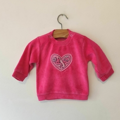 BUZO - MINIMIMO - TALLE 0 A 3 MESES - PLUSH ROSA MOTIVO CORAZÓN - comprar online