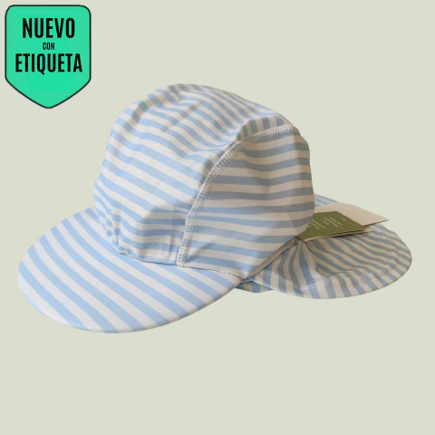 GORRA - H&M - TALLE 2 A 4 AÑOS - A RAYAS BLANCO Y CELESTE - comprar online