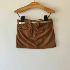 POLLERA - H&M - TALLE 3 A 4 AÑOS - GAMUZA MARRÓN CON CINTO - comprar online
