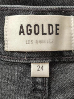PANTALÓN JEAN - AGOLDE - TALLE 14 A 16 AÑOS - NEGRO CON BOTONES - PilchaGo