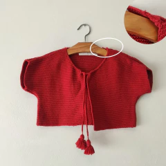 SAQUITO - PIOPPA - TALLE 2 AÑOS - TEJIDO ROJO - tienda online