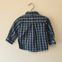 CAMISA - YAMP - TALLE 9 MESES - A CUADROS AZUL en internet