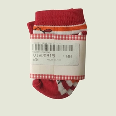MEDIAS - MIMO - TALLE 0 A 3 MESES - A RAYAS ROJO MOTIVO HIPOPOTAMO en internet