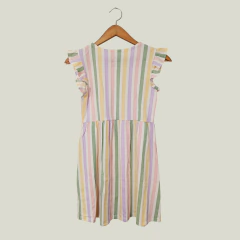 VESTIDO - H&M - TALLE 8 AÑOS - BEIGE A RAYAS - comprar online